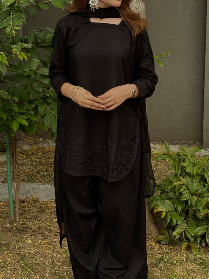 Black Farshi Shalwar Set