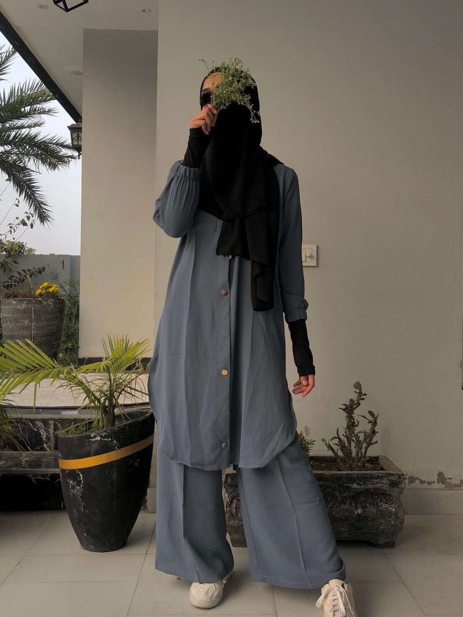 Pocket Style Co Ord Set -  Mid Grey