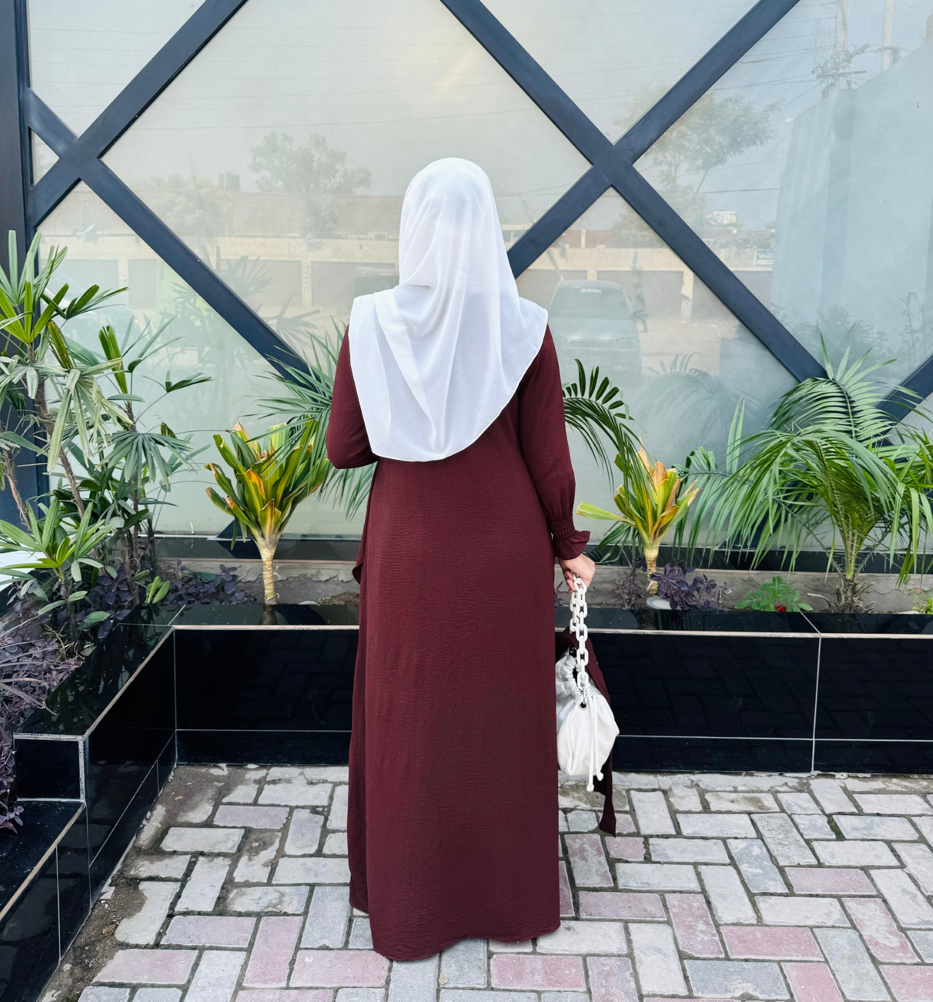 Serene Classic Abaya - Wine