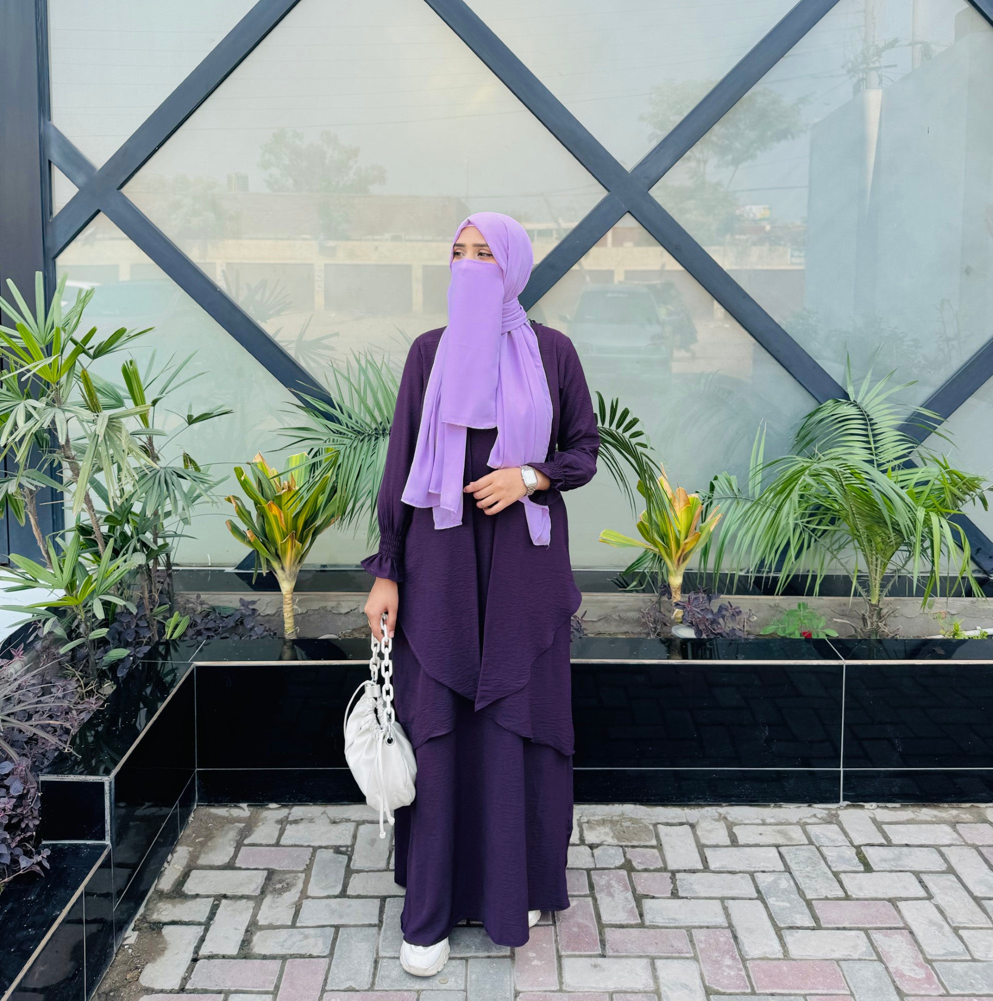 Serene Classic Abaya - Purple