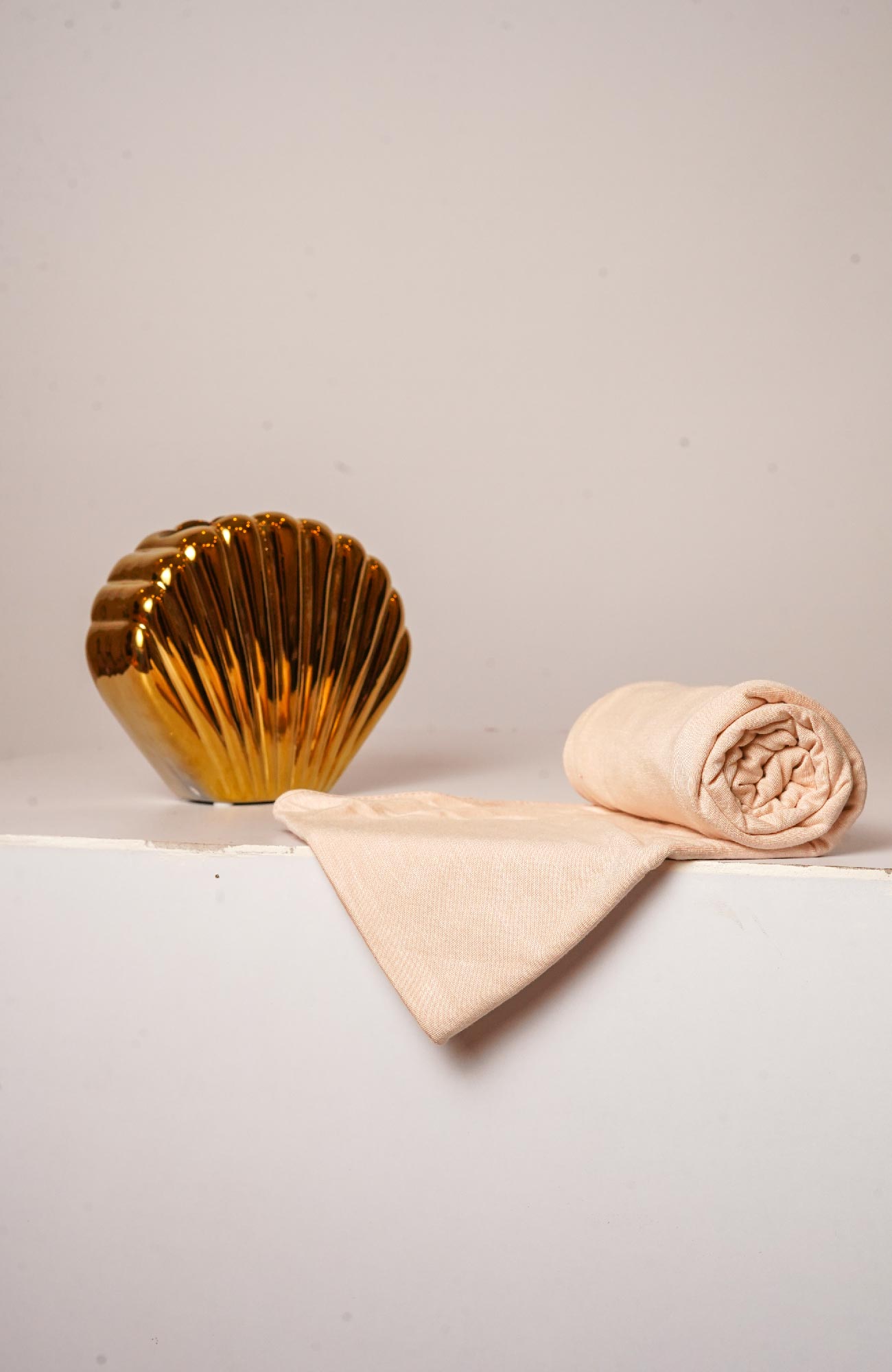 Plain Jersey Hijab - Peach Skin