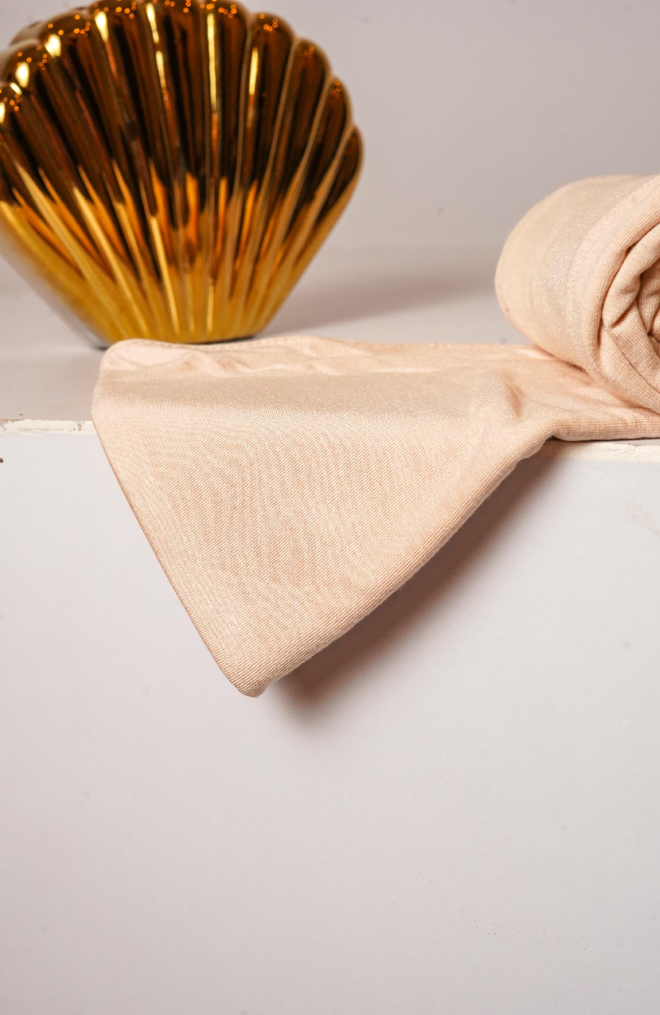 Plain Jersey Hijab - Peach Skin
