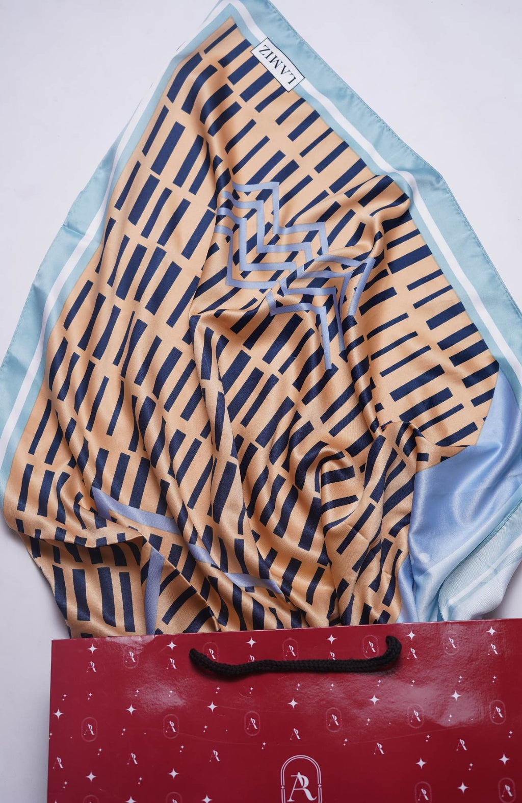 Mix Print Square Lawn - Mingle Print Light Blue