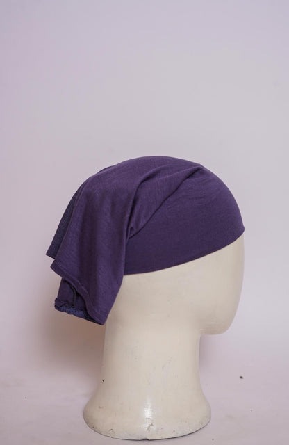 Plain Tube Hijab Cap - Dark Purple