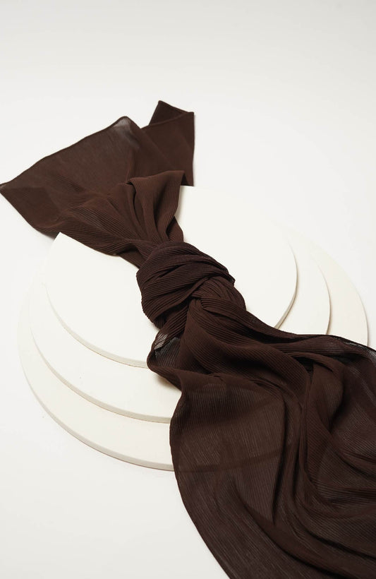 Pleated-Dark Brown