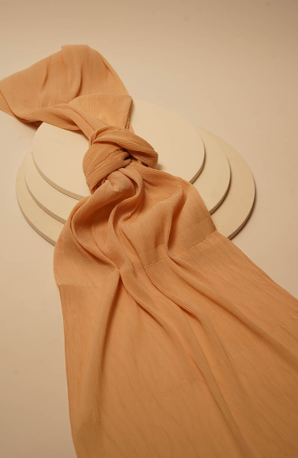 Pleated-Pale Peach