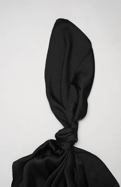 Premium silk Hijab-Black