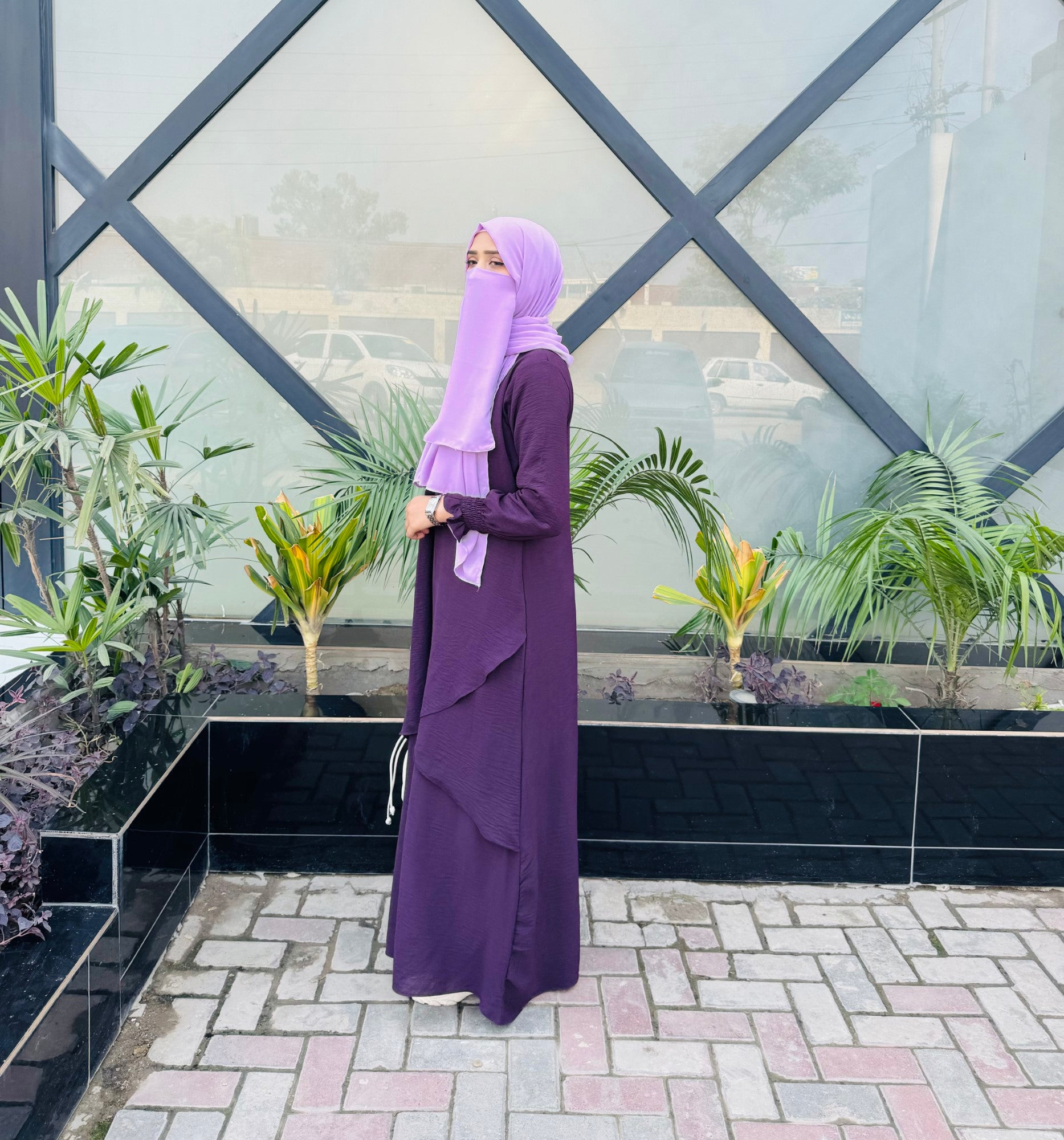 Serene Classic Abaya - Purple