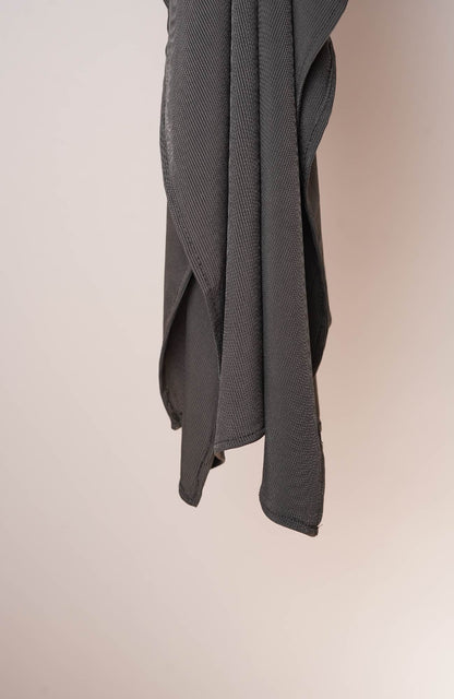 Ribbed Jersey-Charcoal Grey