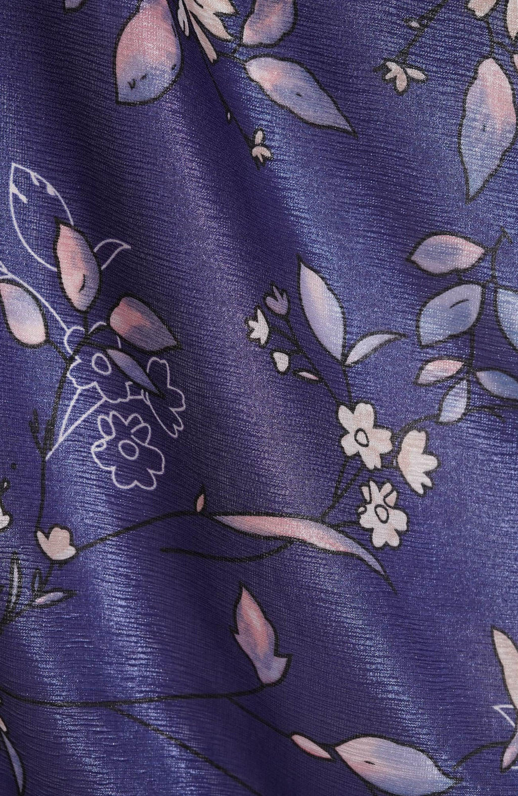 Shimmer Floral Silk - Egyptian Blue