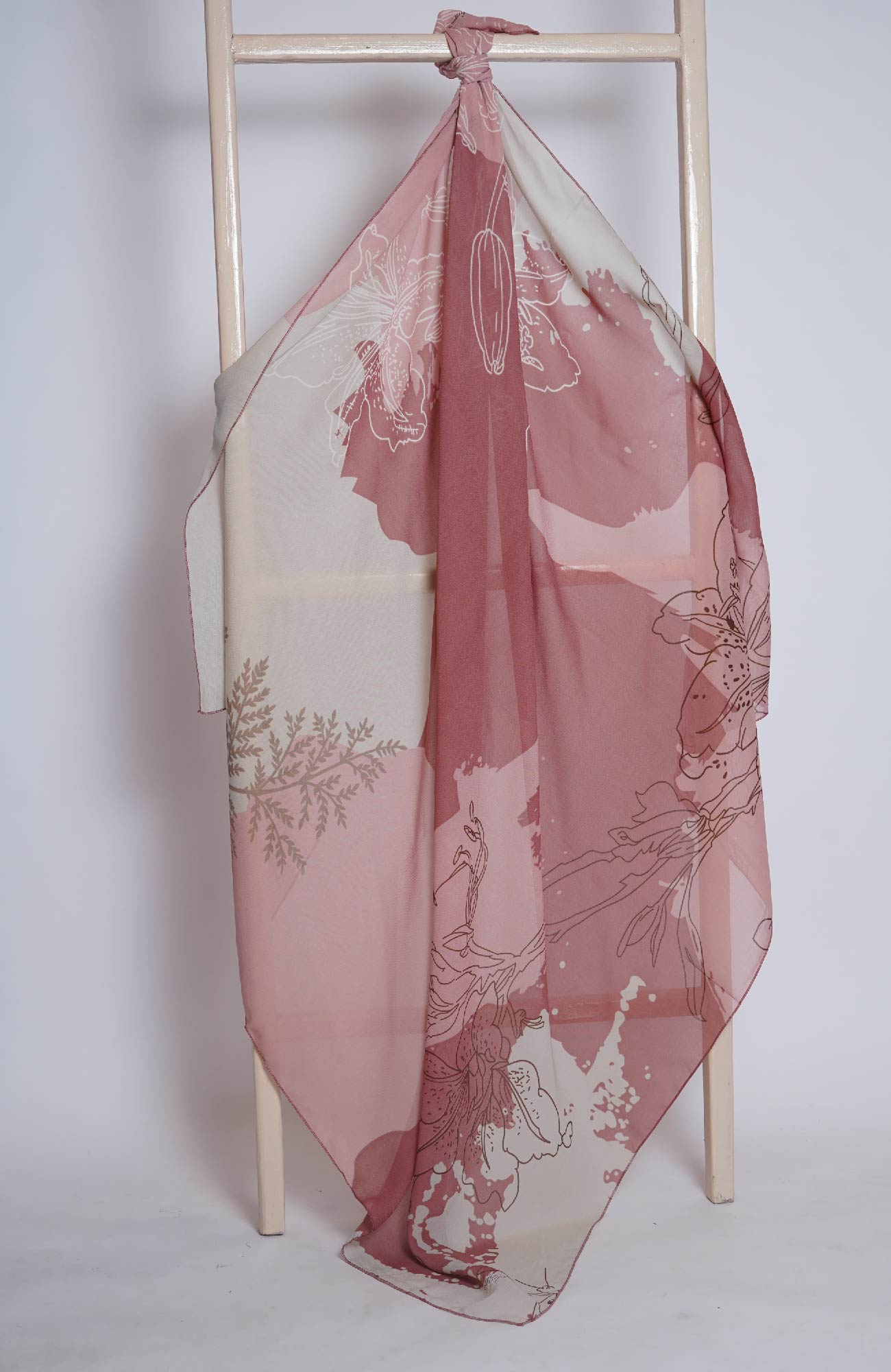 Square Lawn Printed - Florence Sea Pink