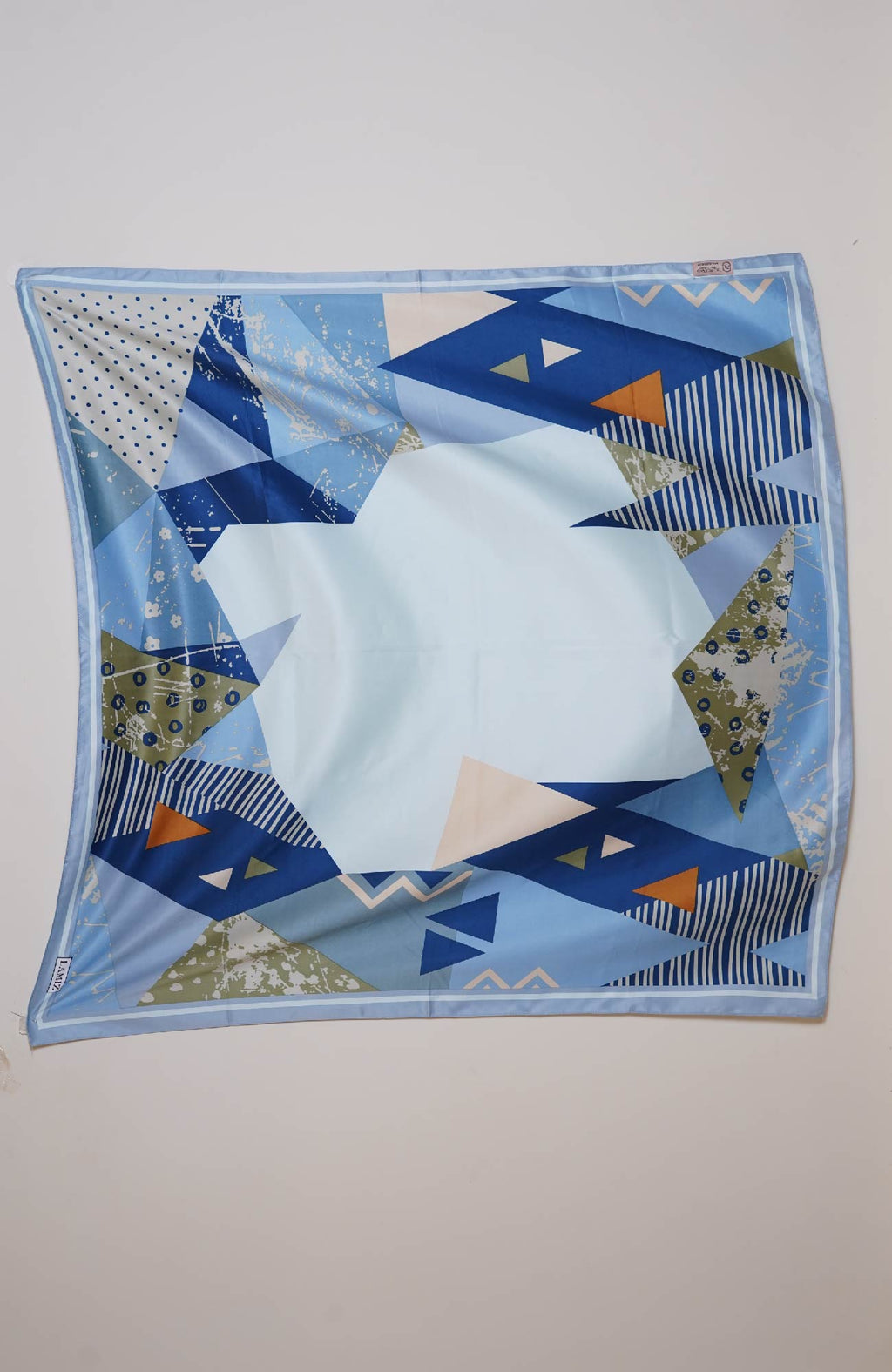 Mix Print Square Lawn - Mingle Print Sky Blue
