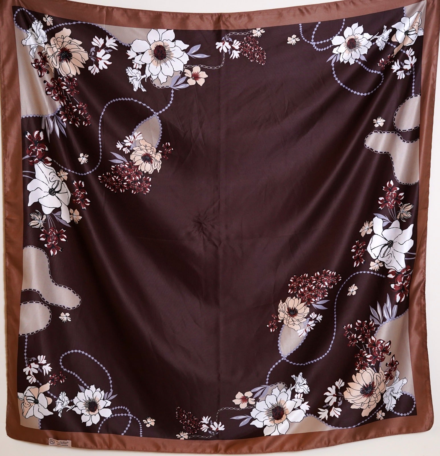 Satin Printed - Iris Brown
