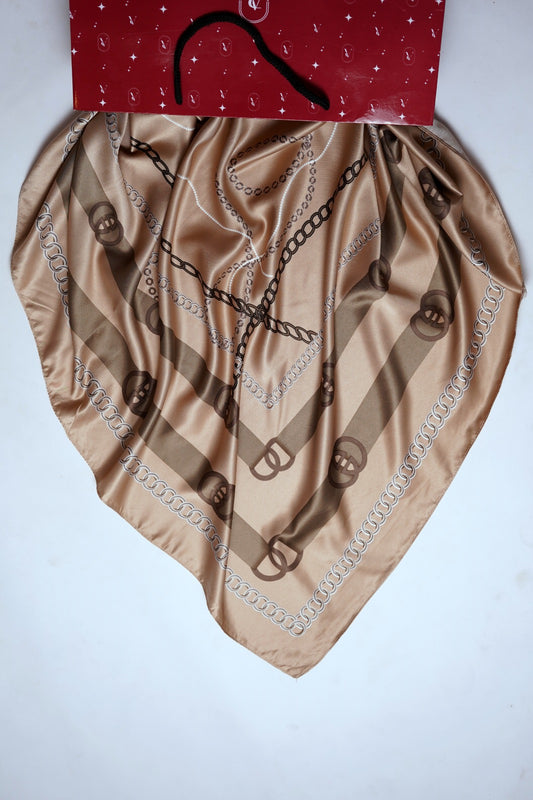 Satin Printed - Vintage Tan