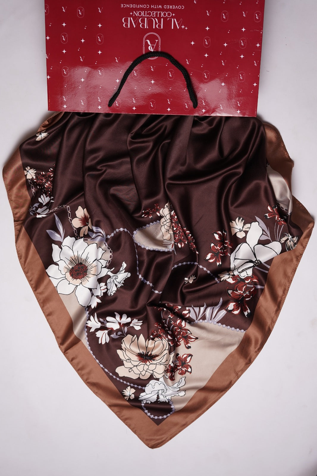 Satin Printed - Iris Brown