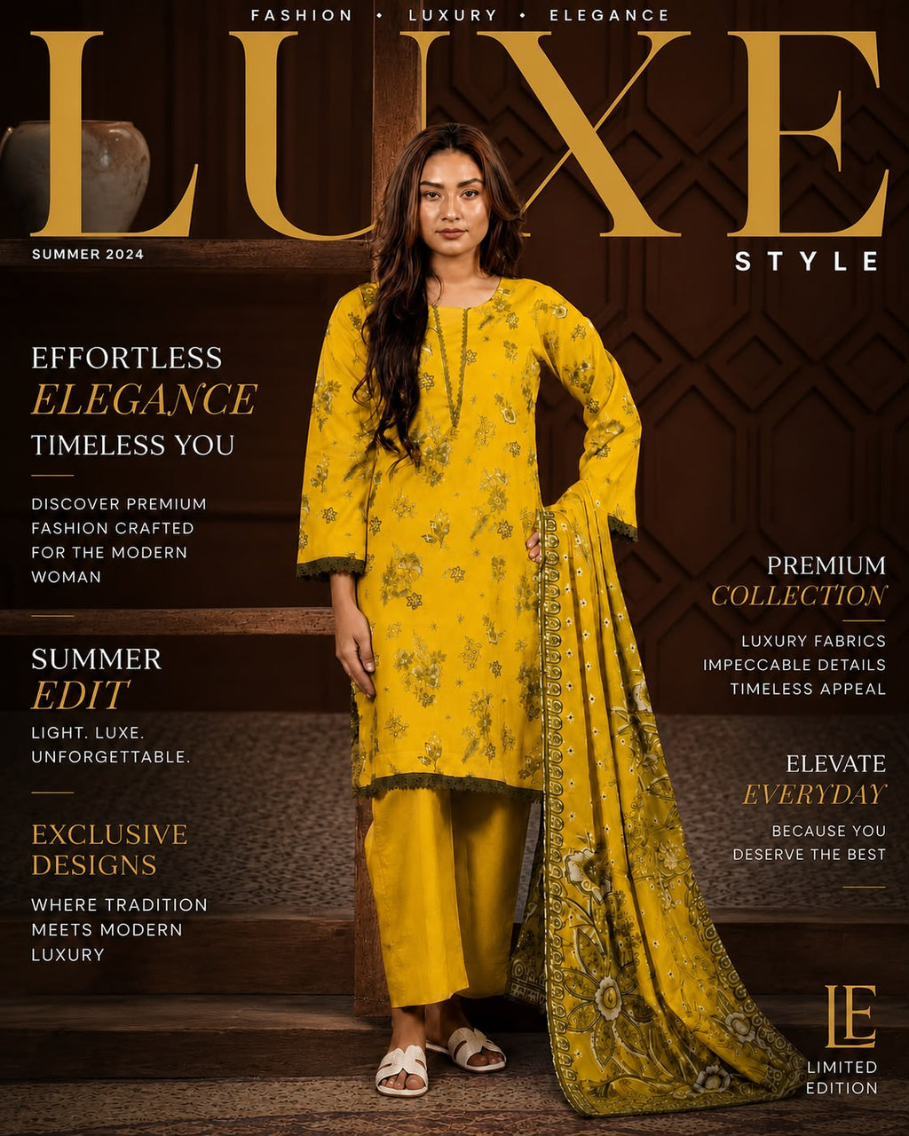 3 PC Printed Lawn Suit