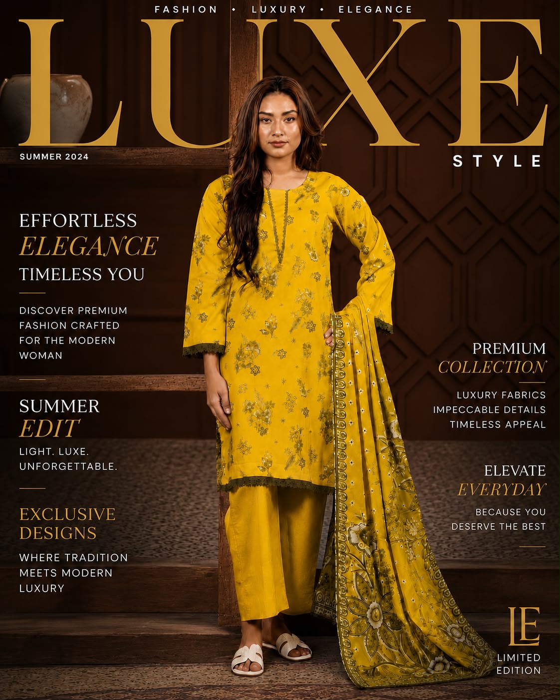 3 PC Printed Lawn Suit