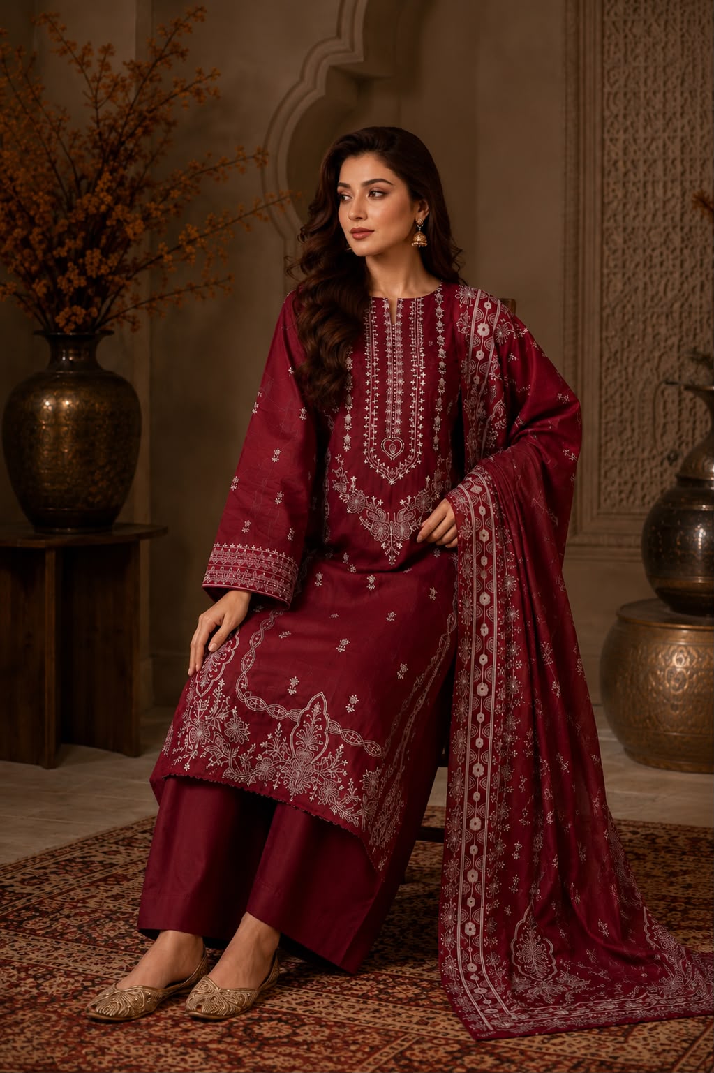 3 PC Doria Cotton Suit