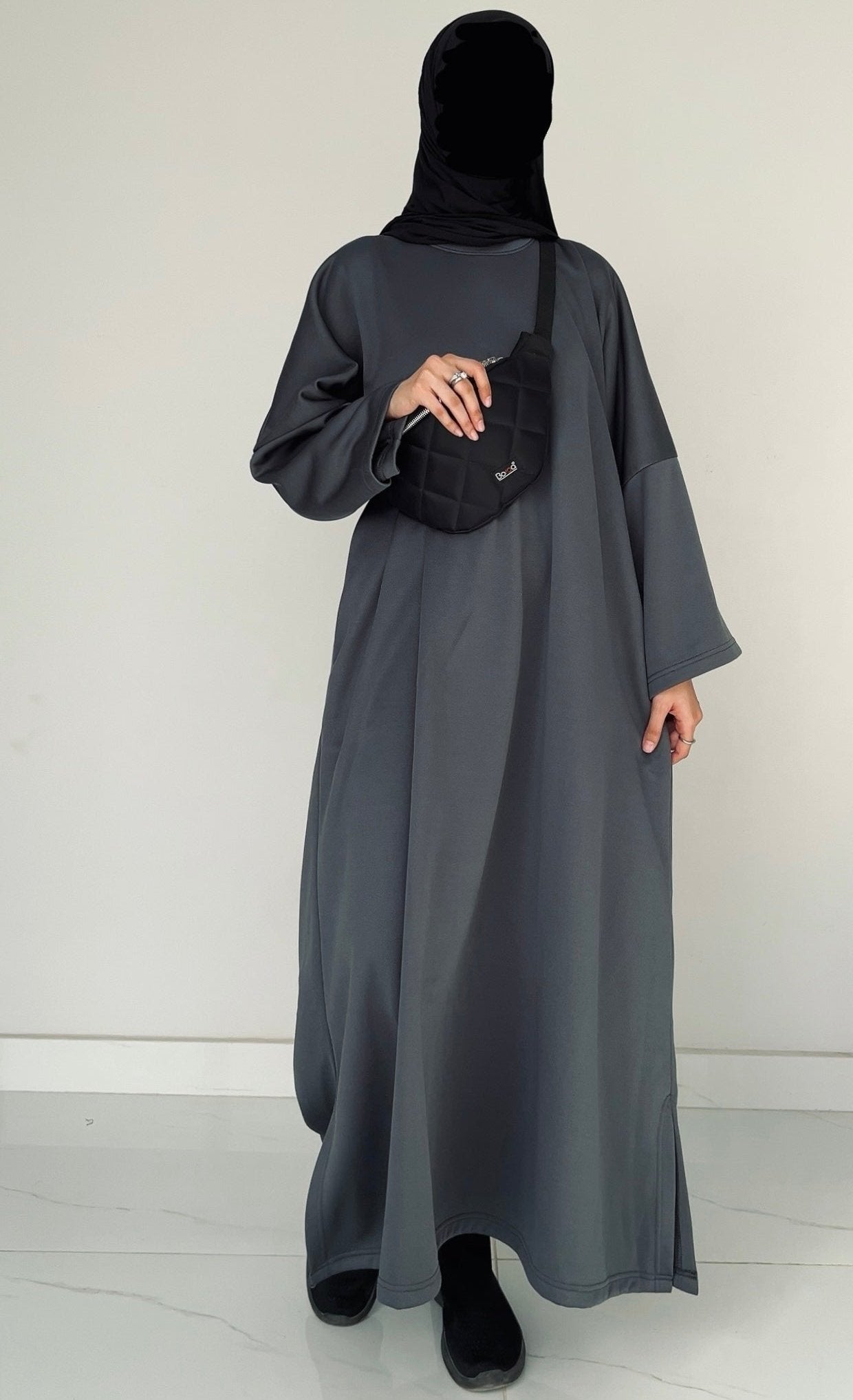 ÈLEGANTE ABAYA - GREY BLUE