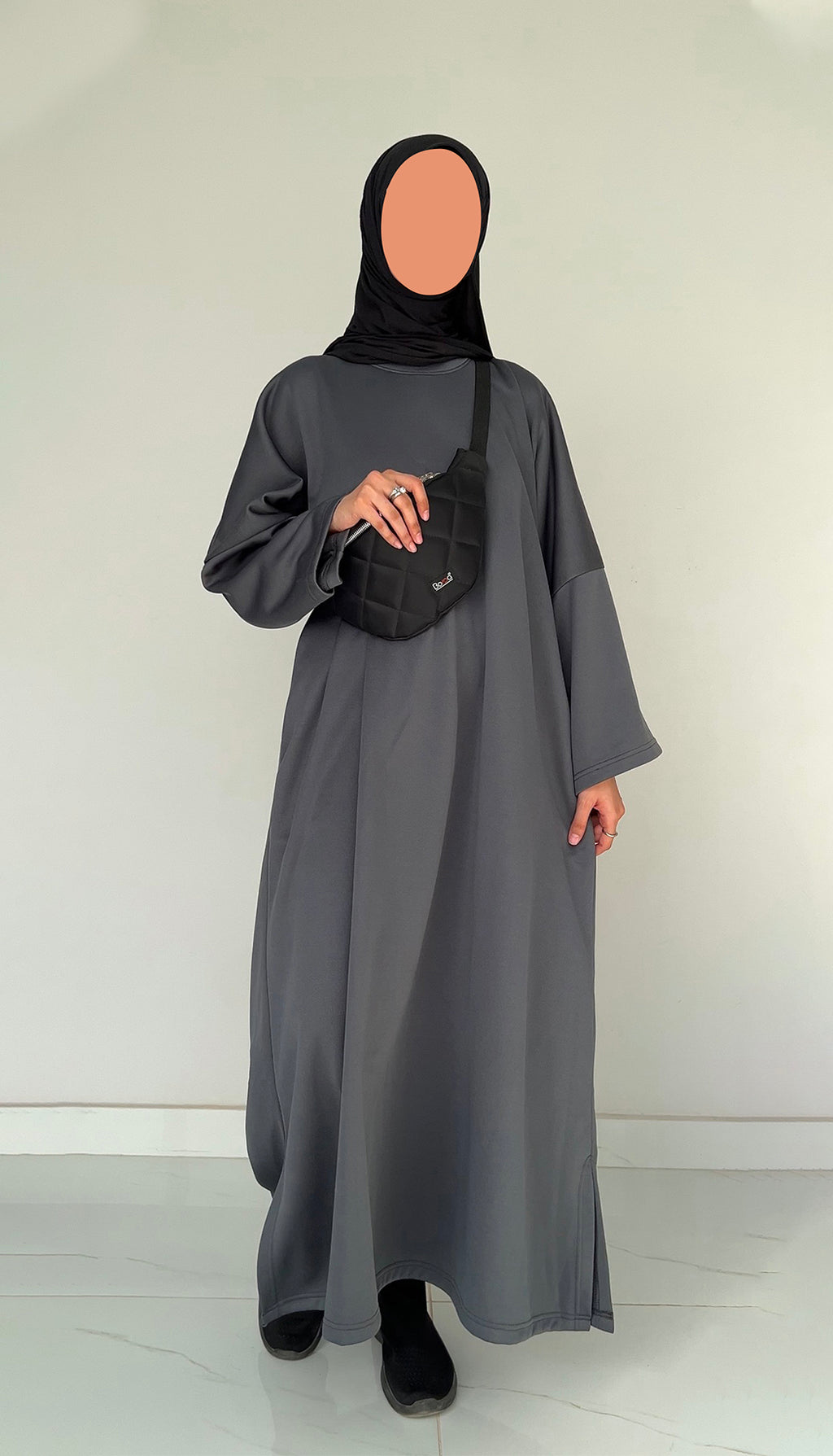 ÈLEGANTE ABAYA - GREY BLUE