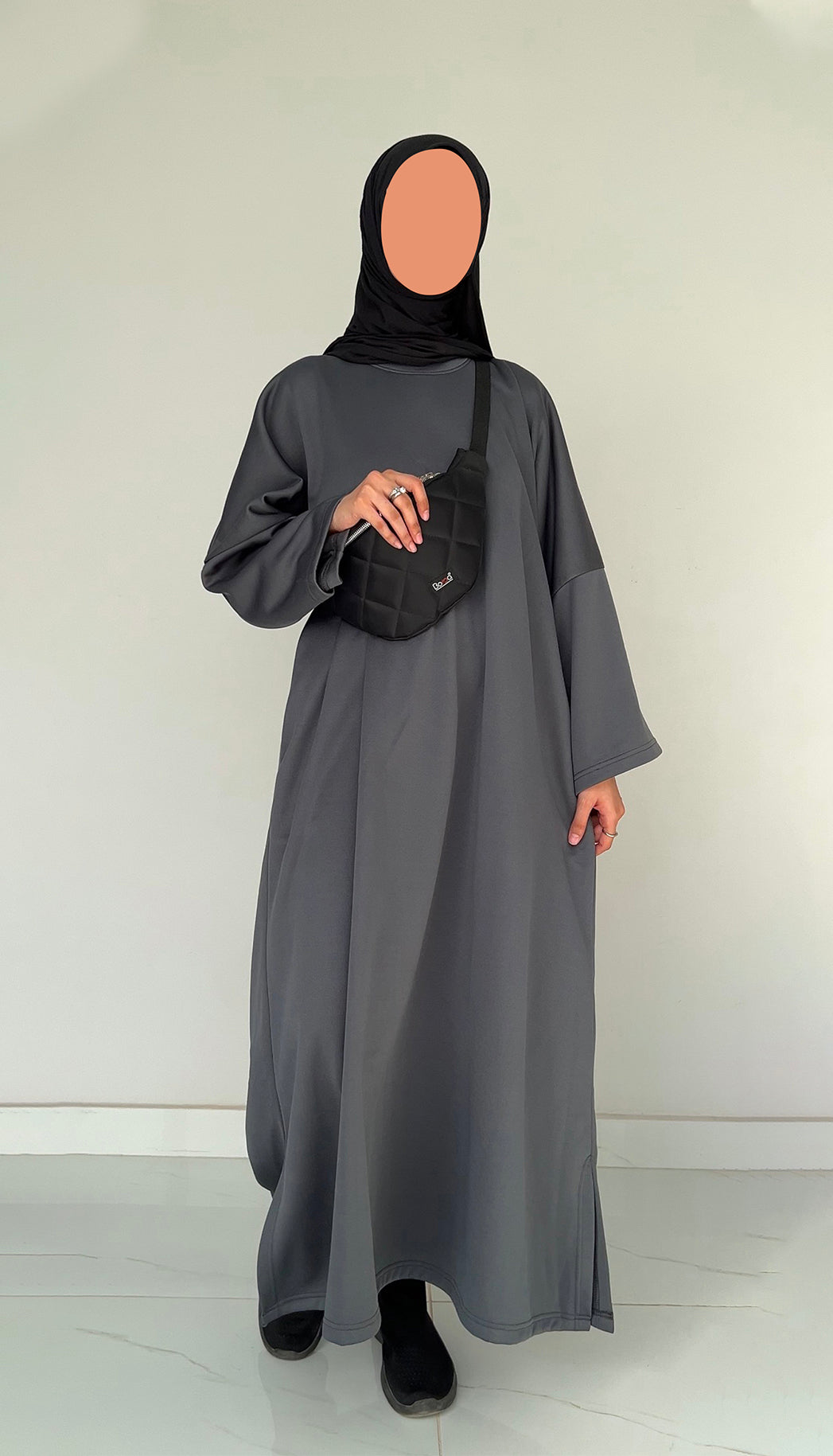 ÈLEGANTE ABAYA - GREY BLUE