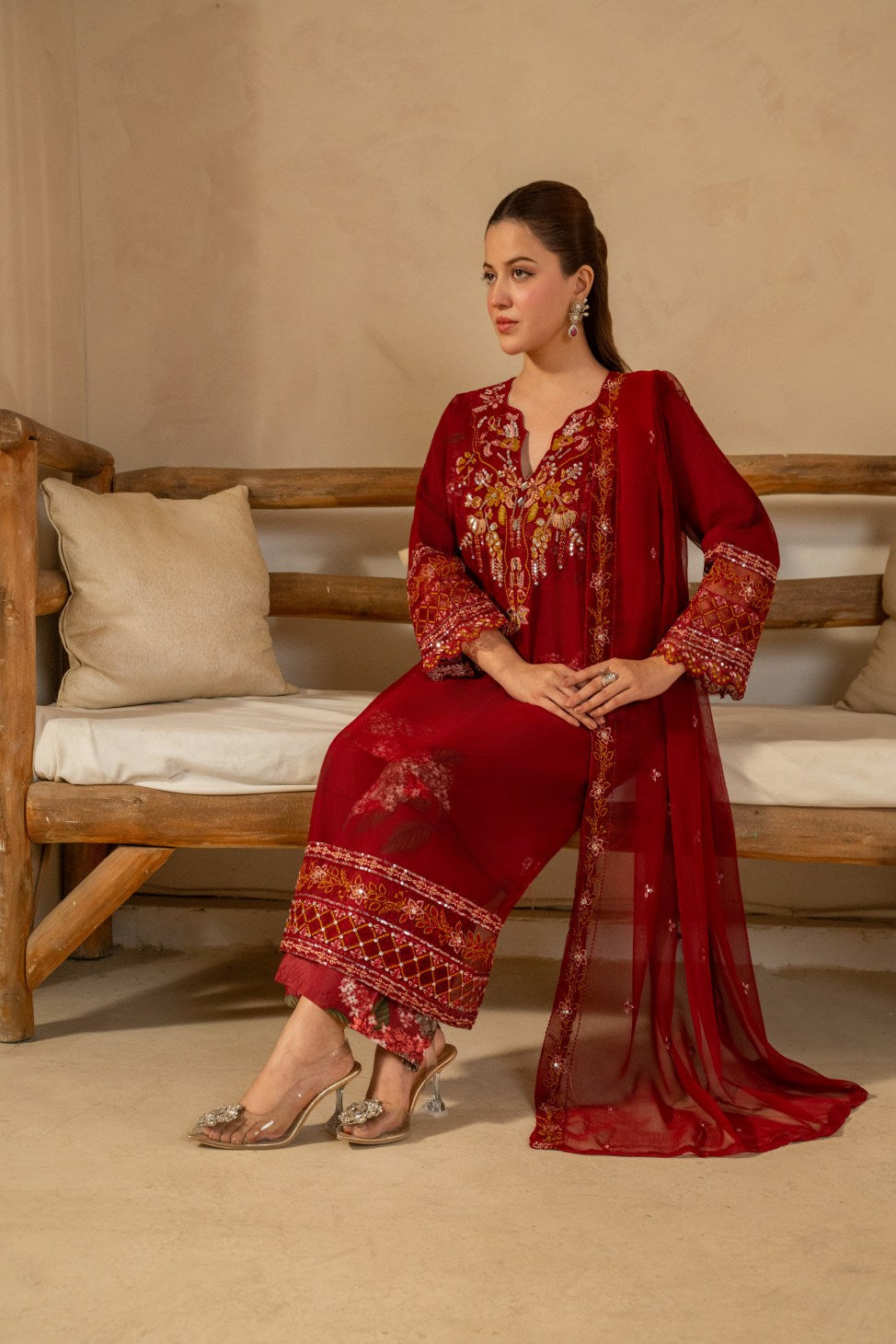 Gul Rukh (Maroon)