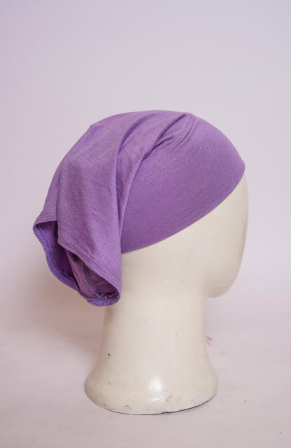 Plain Tube Hijab Cap - Deep Lilac