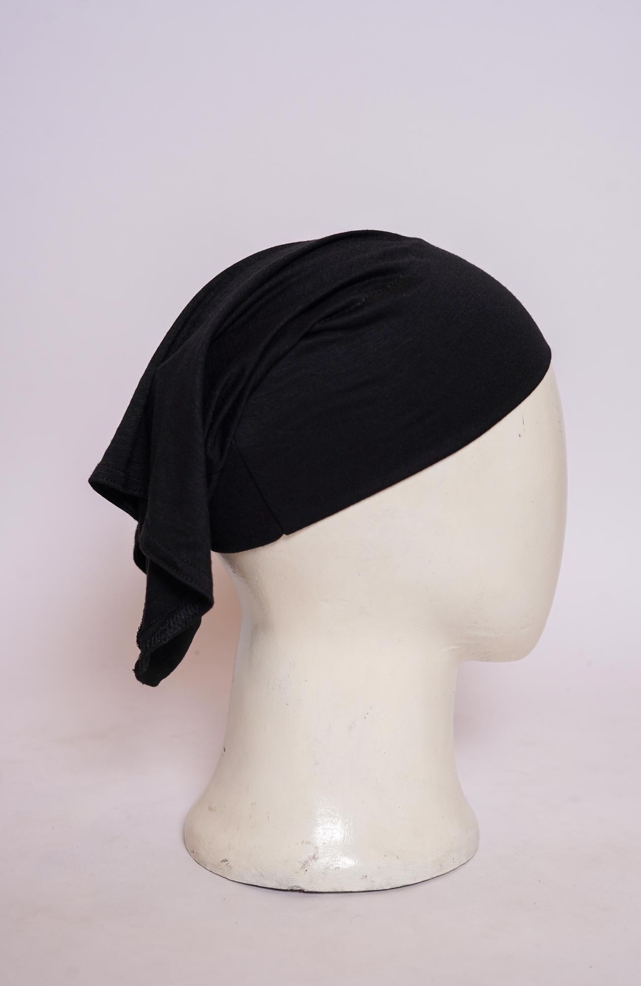 Plain Tube Hijab Cap - Black