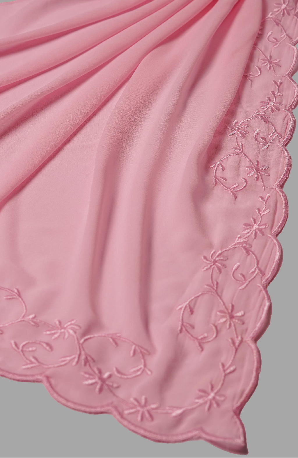 Sulam Embroidered Hijab- Soft Pink