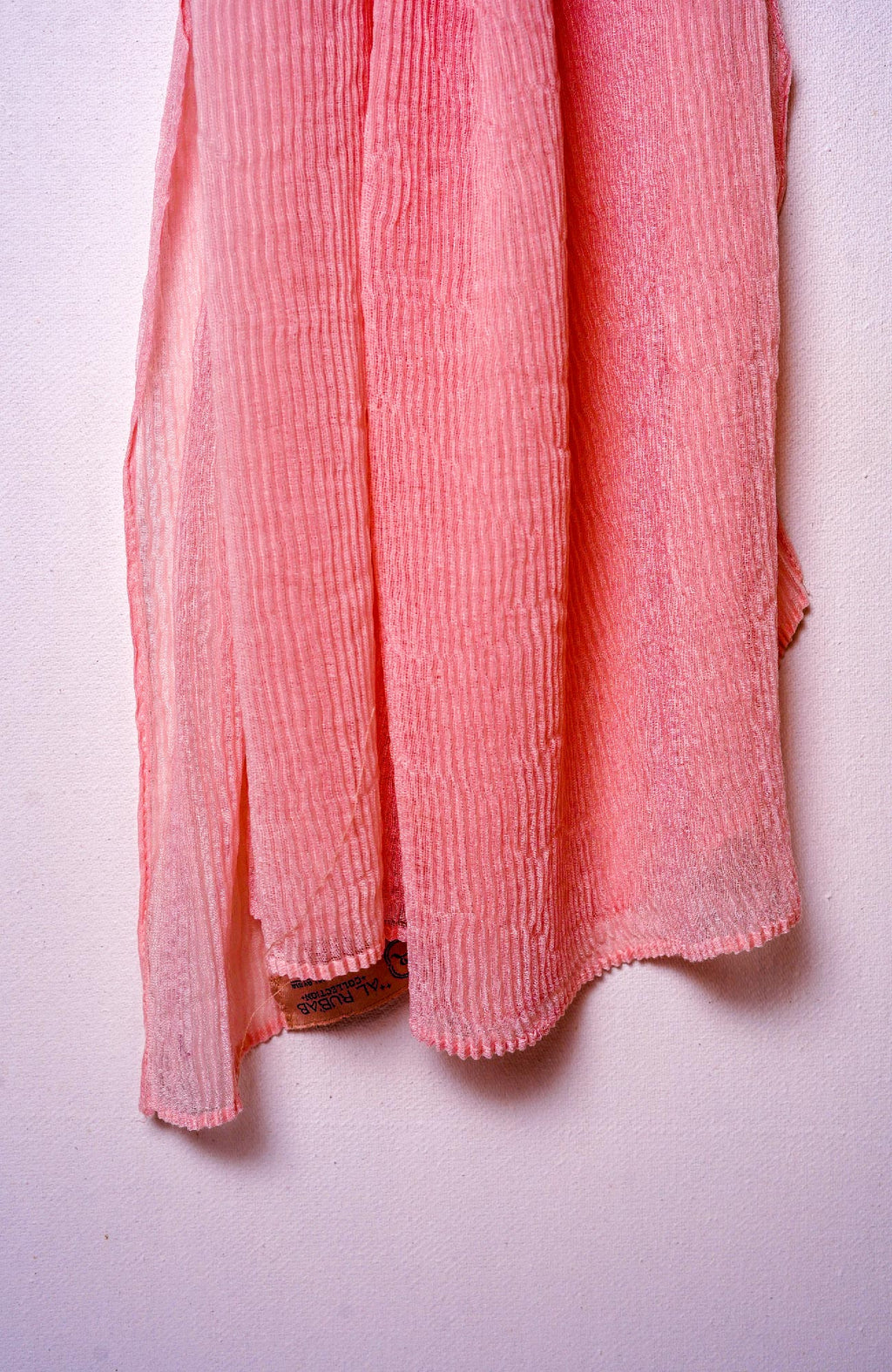 Lawn Pleated Hijab - Salmon