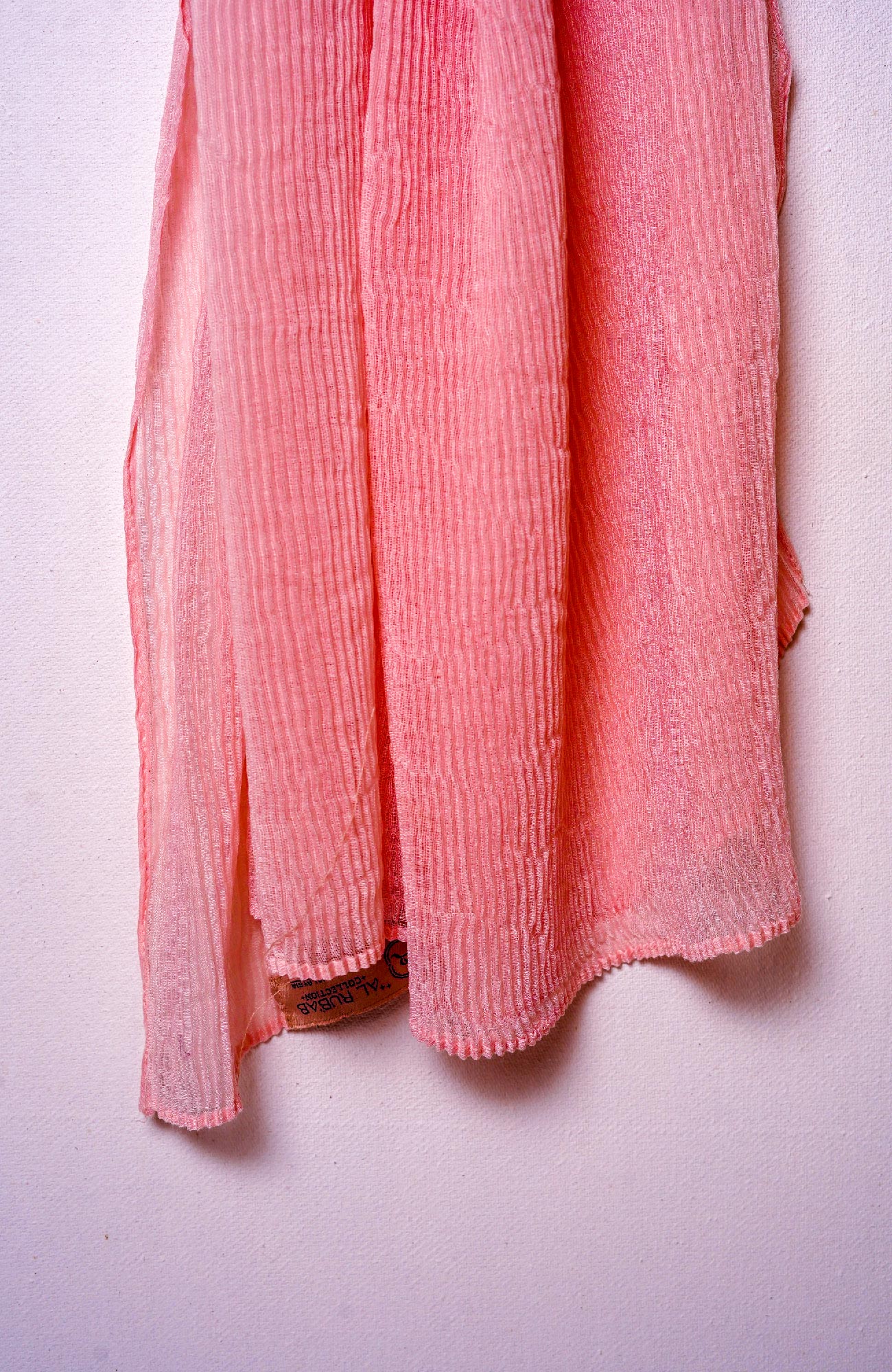 Lawn Pleated Hijab - Salmon
