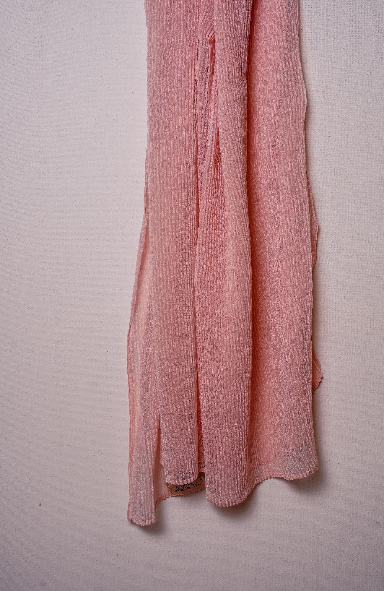 Lawn Pleated Hijab - Salmon