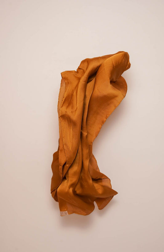 Luxe Crinkle Silk - Burnt Orange