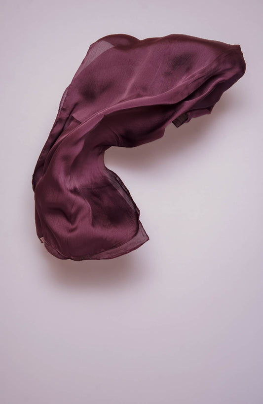 Luxe Crinkle Silk Hijab - Merlot